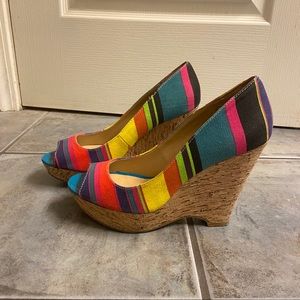 Nine West Multicolor Wedges